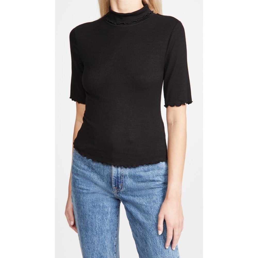 BB Dakota Lay It On Me Turtleneck Top In Black